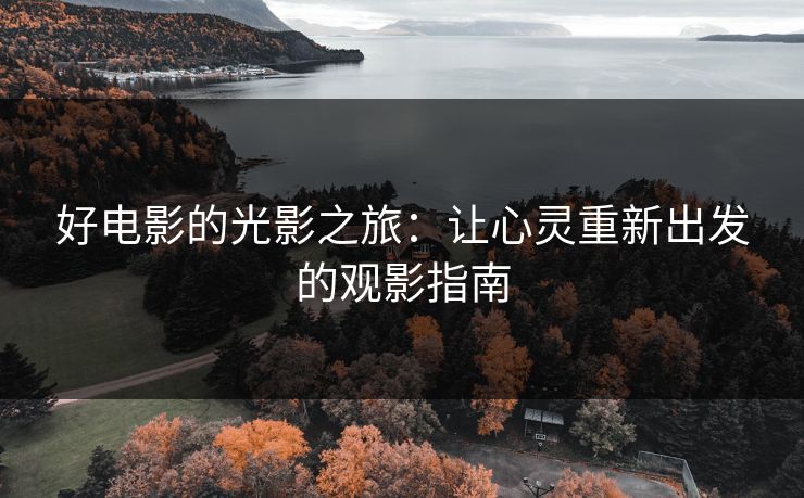 好电影的光影之旅：让心灵重新出发的观影指南